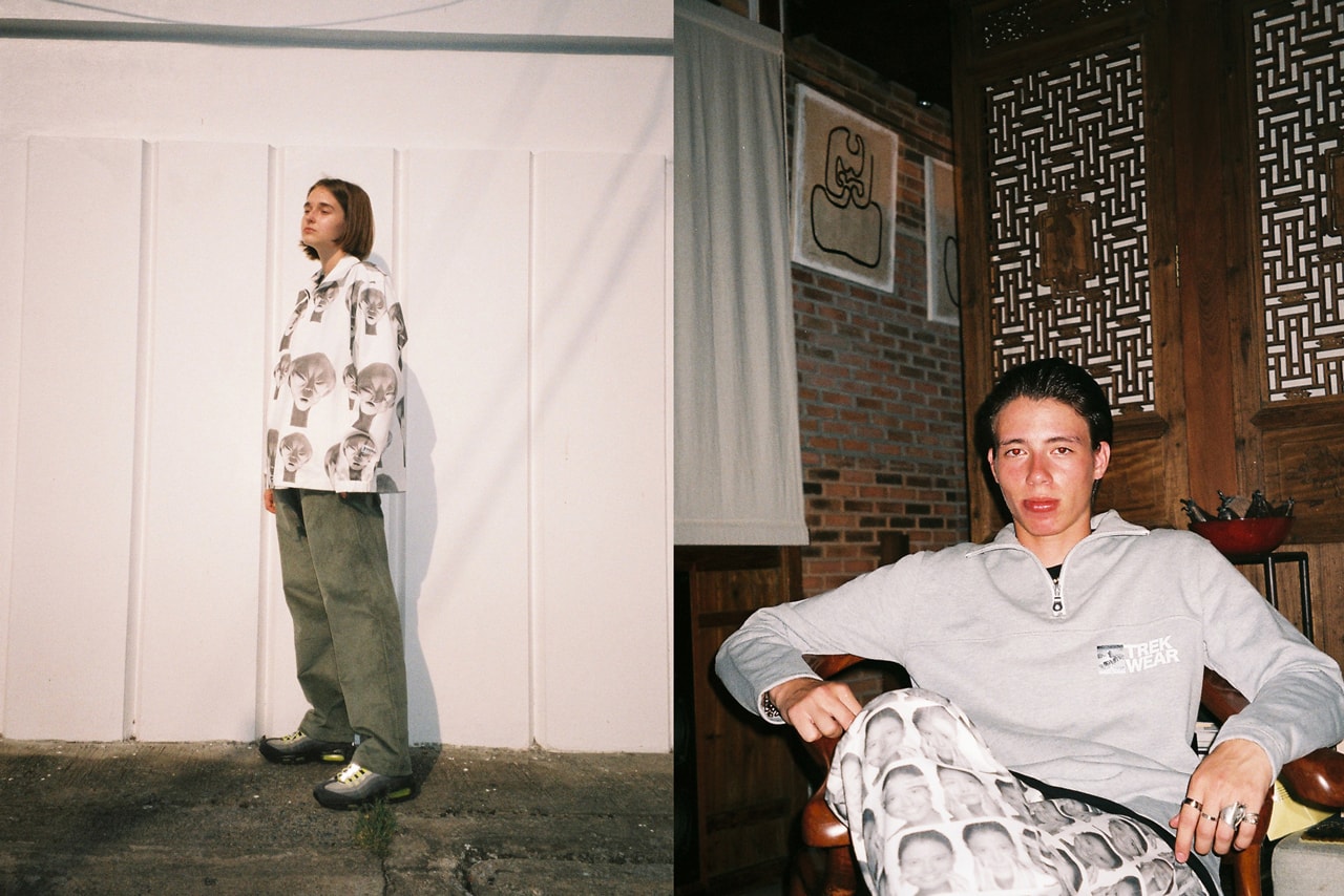 Grind London Fall/Winter 2019 Collection Shirts Trousers Pullovers Hoodies Track Suits Black White Gray Green Aliens Cars Plants