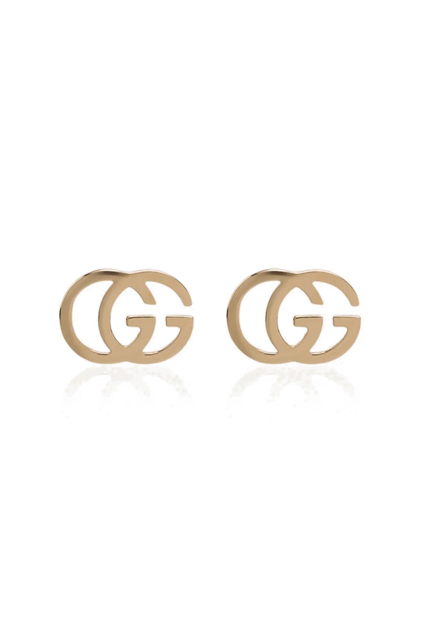 Gucci 18K Yellow Gold GG Running Earrings Release Information Cop Online Browns Unisex Alessandro Michele Italian Fashion House Accessories 