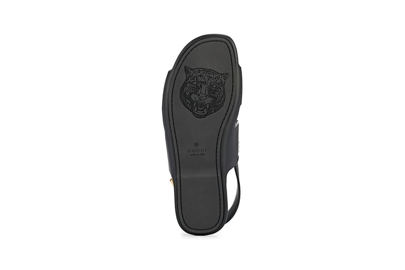 gucci Caballero Crystal Embellished Leather Sandals 