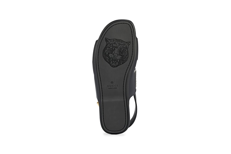 gucci Caballero Crystal Embellished Leather Sandals 