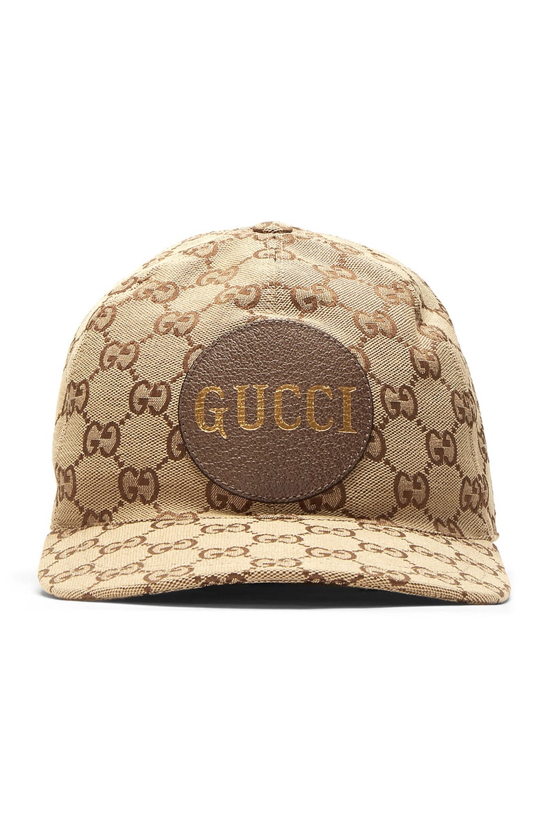 Gucci GG Logo Canvas Bomber Jacket in Beige Jacquard Track Pants Baseball Cap monogram strap white emboridery logo canvas weave cotton blend gold trim