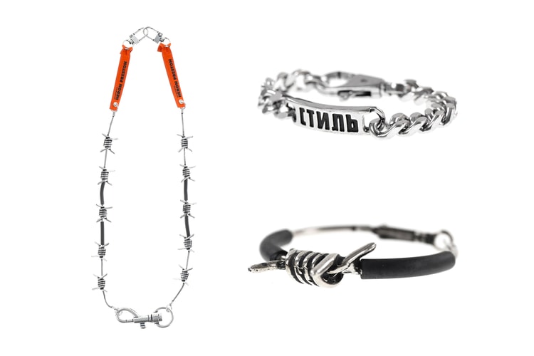 Heron Preston Drops Hard-Edged Silver-Toned Brass Jewelry for FW19
