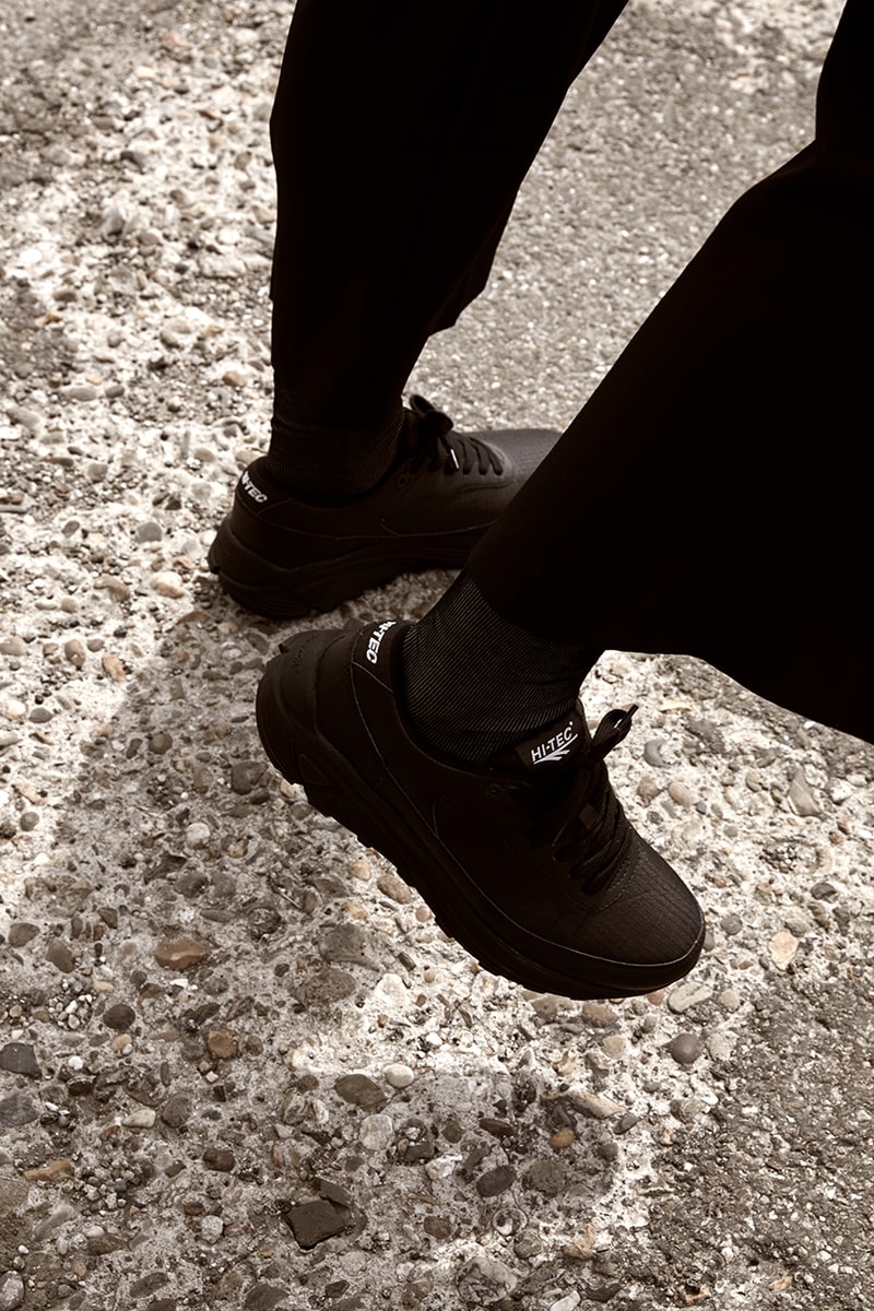 Hi-Tec HTS74 Fall/Winter 2019 FW19 Collection Footwear Apparel Silver Shadow RGS Rolling Gait System Running Trail Shoes Sneakers 1980s Sphike Low Mountain Jacket Adventure Racing Series 90s Hugo Track Pant Top