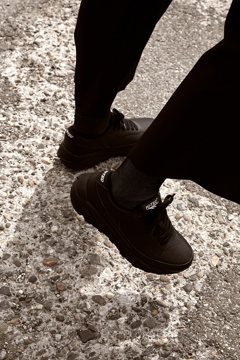 Hi-Tec HTS74 Fall/Winter 2019 FW19 Collection Footwear Apparel Silver Shadow RGS Rolling Gait System Running Trail Shoes Sneakers 1980s Sphike Low Mountain Jacket Adventure Racing Series 90s Hugo Track Pant Top