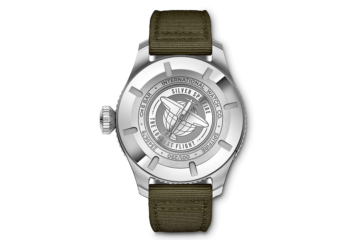 IWC Schaffhausen Pilots Watch Timezoner Spitfire Edition aviation flying silver spitfire the longest flight