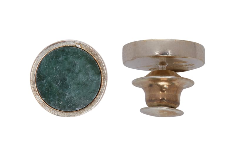 Jil Sander Silver Round Pin SSENSE Pins Accessories marble stone pins style fashion