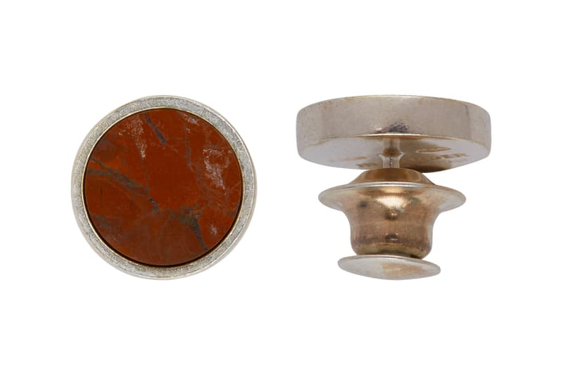 Jil Sander Silver Round Pin SSENSE Pins Accessories marble stone pins style fashion