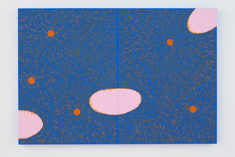 Julia Chiang "Pump and Bump" Solo Exhibition NANZUKA Gallery Tokyo Japan Petals Abstract Blue Pink Yellow Green 