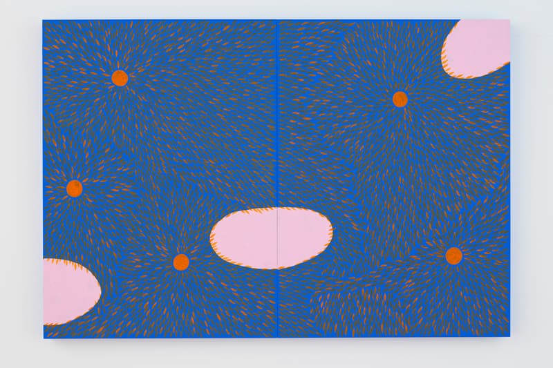 Julia Chiang "Pump and Bump" Solo Exhibition NANZUKA Gallery Tokyo Japan Petals Abstract Blue Pink Yellow Green