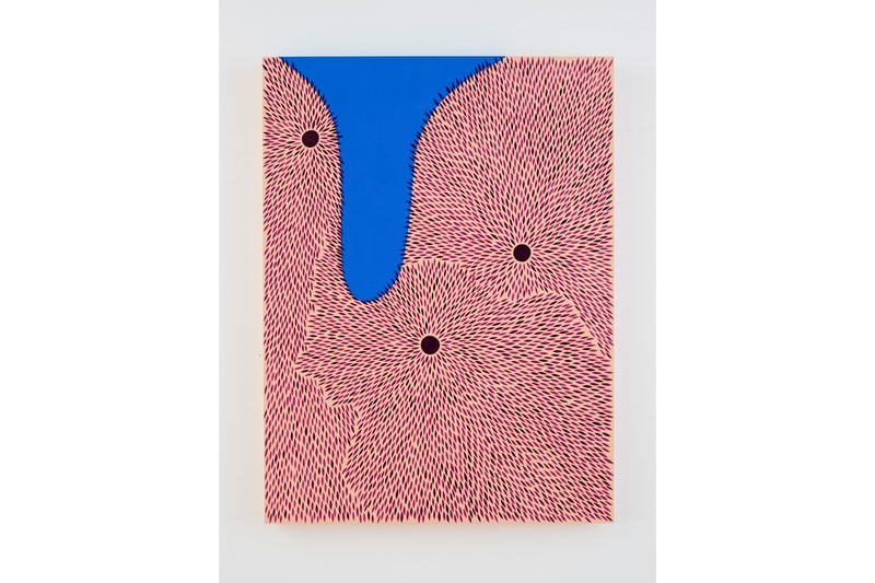 Julia Chiang "Pump and Bump" Solo Exhibition NANZUKA Gallery Tokyo Japan Petals Abstract Blue Pink Yellow Green 