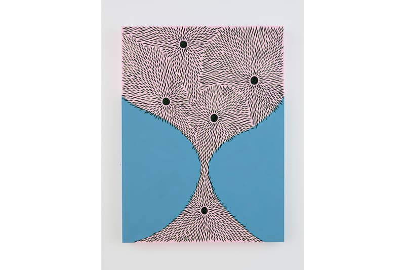 Julia Chiang "Pump and Bump" Solo Exhibition NANZUKA Gallery Tokyo Japan Petals Abstract Blue Pink Yellow Green