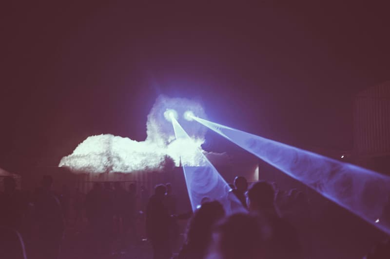 Kaja Haven Enormous Persian Cat Copenhagen Distortion Ø Music Festival White Laser Machine Eyes Colorful Light