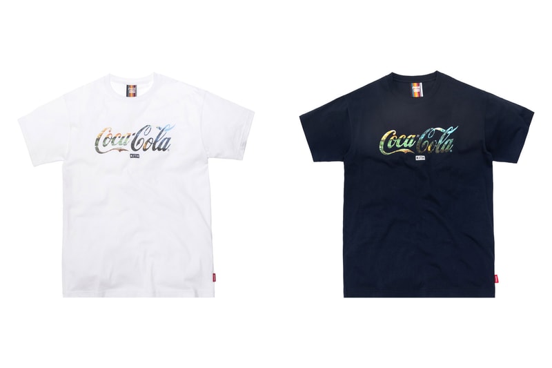 KITH Coca Cola 2019 Capsule Brand red white black windbreaker polo shirt enamel pin denim jacket indigo american heritage iconic sneakers glasses surfboards skateboards Full Look