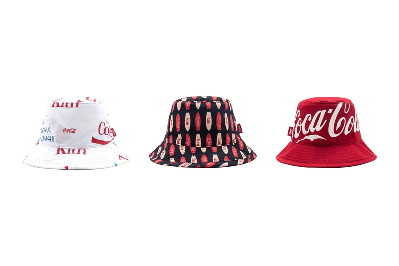 KITH Coca Cola 2019 Capsule Brand red white black windbreaker polo shirt enamel pin denim jacket indigo american heritage iconic sneakers glasses surfboards skateboards Full Look