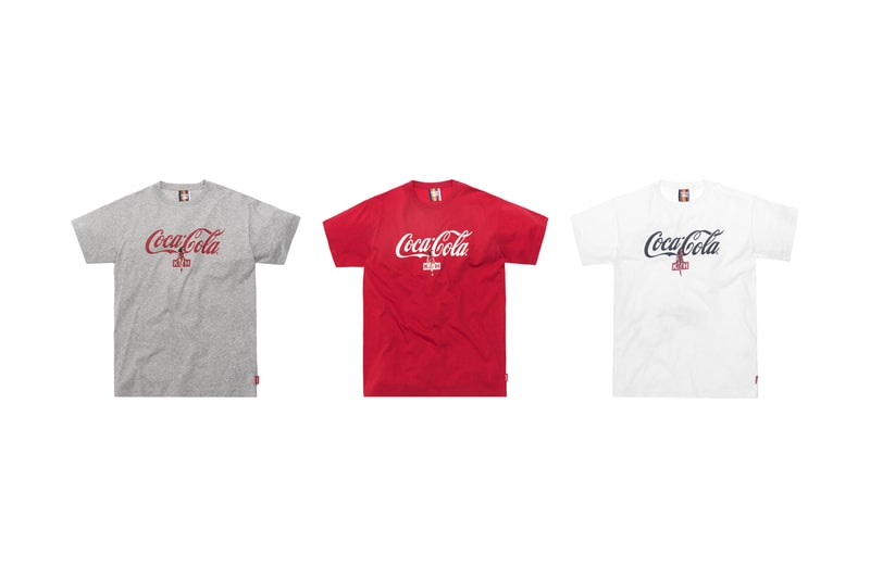 KITH Coca Cola 2019 Capsule Brand red white black windbreaker polo shirt enamel pin denim jacket indigo american heritage iconic sneakers glasses surfboards skateboards Full Look