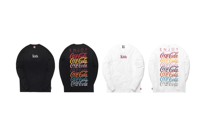 KITH Coca Cola 2019 Capsule Brand red white black windbreaker polo shirt enamel pin denim jacket indigo american heritage iconic sneakers glasses surfboards skateboards Full Look