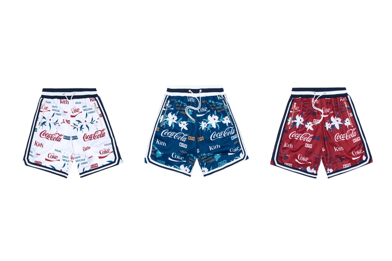 KITH Coca Cola 2019 Capsule Brand red white black windbreaker polo shirt enamel pin denim jacket indigo american heritage iconic sneakers glasses surfboards skateboards Full Look