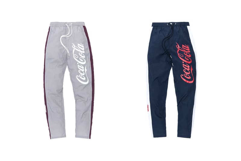 KITH Coca Cola 2019 Capsule Brand red white black windbreaker polo shirt enamel pin denim jacket indigo american heritage iconic sneakers glasses surfboards skateboards Full Look