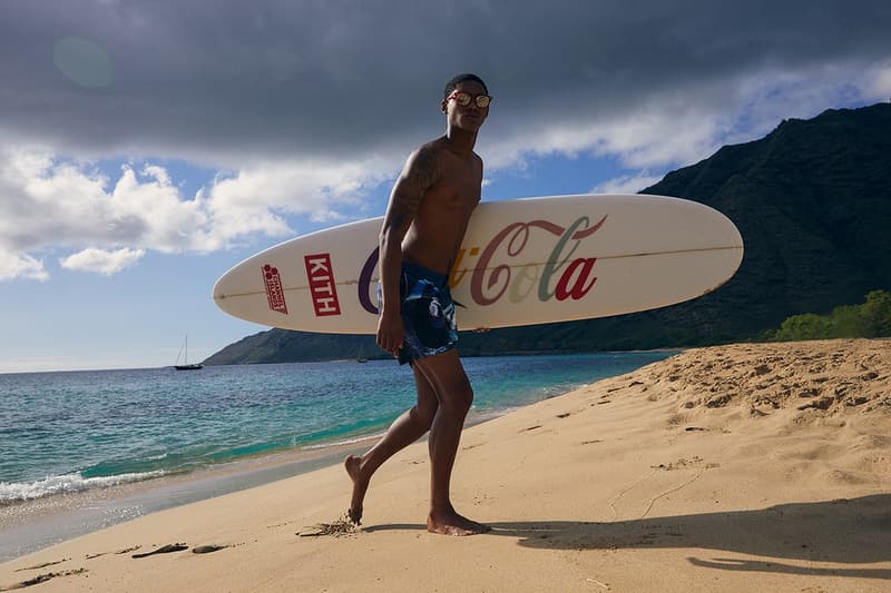 KITH x Coca-Cola Capsule Lookbook Release Mitchell & Ness Orlebar Brown Golden Bear Garrett Leight Channel Island ronnie fieg