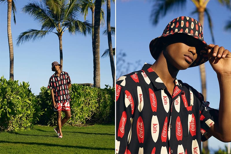 KITH x Coca-Cola Capsule Lookbook Release Mitchell & Ness Orlebar Brown Golden Bear Garrett Leight Channel Island ronnie fieg