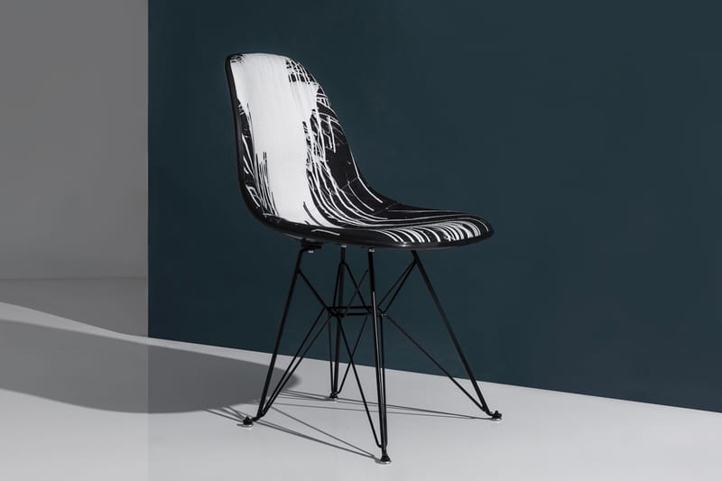 KRINK Taps Modernica for Dripping Fiberglass Shell Chair