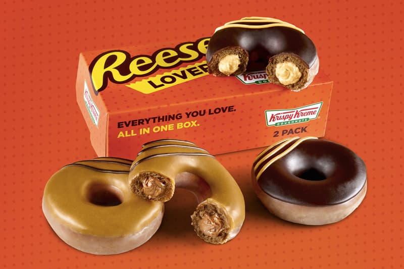 Reese's Krispy Kreme Doughnuts Announcement Release Info Date Location Chocolate Peanut Butter Lovers Original Filled