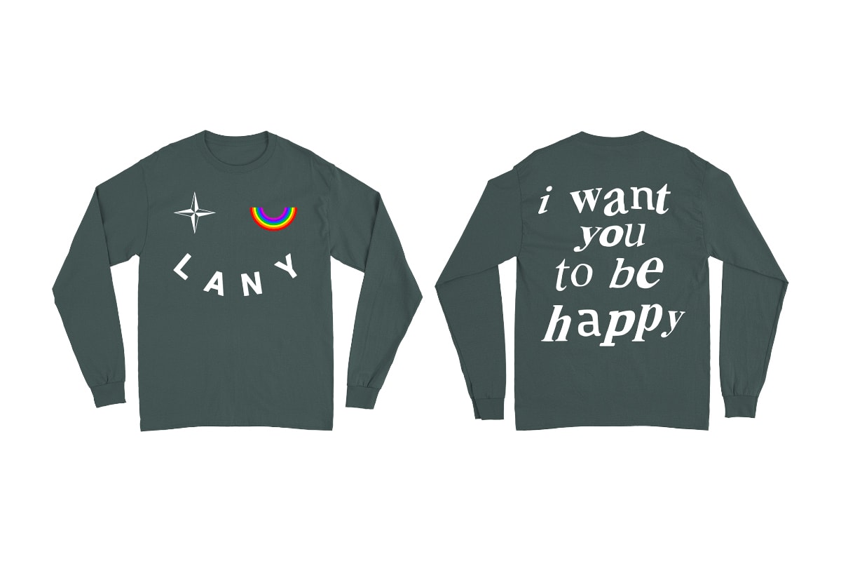 LANY NUBIAN Tokyo Harajuku Merch Pop-Up Announcement beanie earring sweater pullover t shirt crewneck