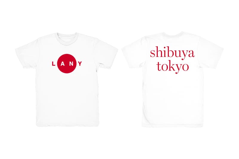 LANY NUBIAN Tokyo Harajuku Merch Pop-Up Announcement beanie earring sweater pullover t shirt crewneck