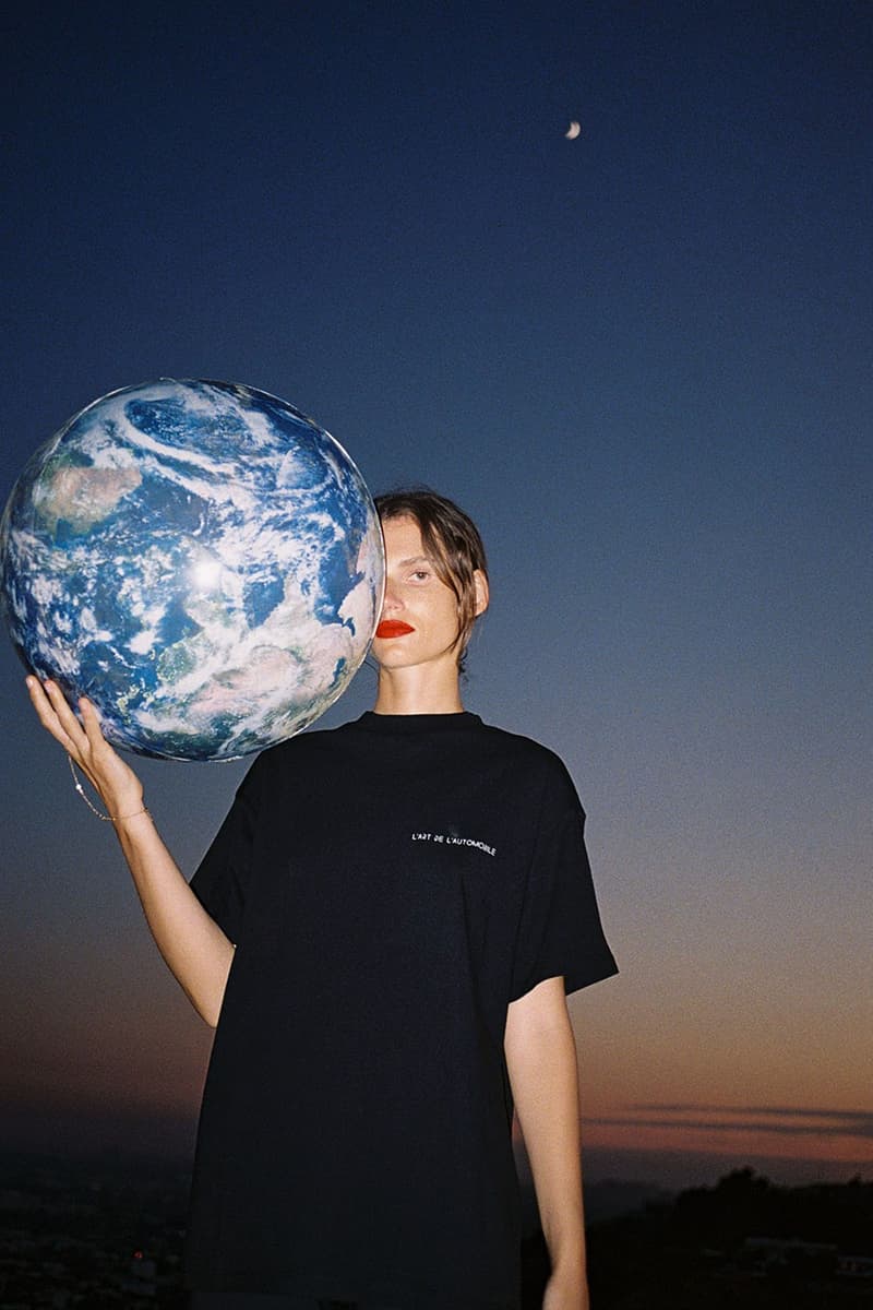 L'Art De l'Automobile Dover Street Market Los Angles LA Capsule Collection Collaboration Lookbook COMME des GARÇONS T-Shirt Air Freshener Crewneck Keychain Sticker Pack Drive in Theatre