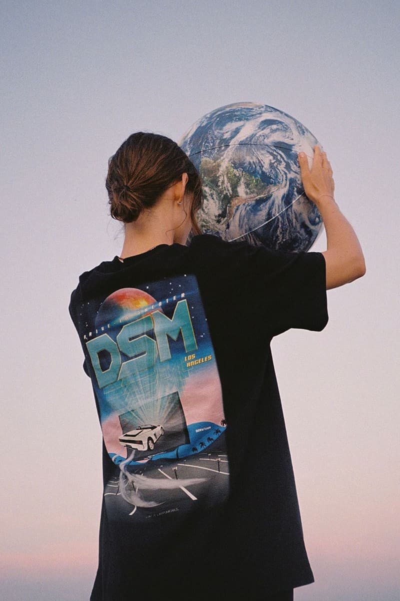 L'Art De l'Automobile Dover Street Market Los Angles LA Capsule Collection Collaboration Lookbook COMME des GARÇONS T-Shirt Air Freshener Crewneck Keychain Sticker Pack Drive in Theatre