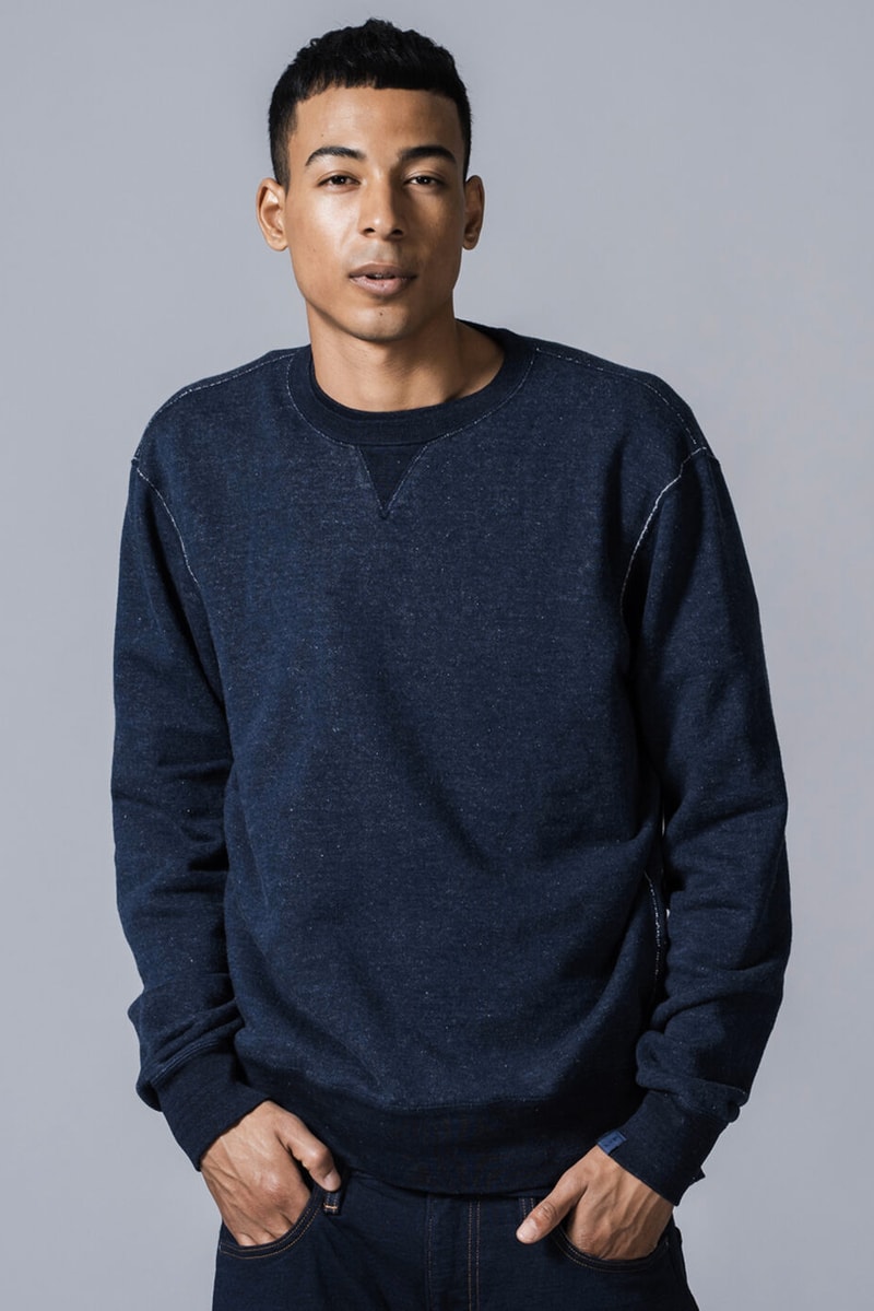 Loopwheeler Levis Made and Crafted Capsule French terry fleece 20th anniversary hanging knitting machine 502 trucker jacket navy candy dyeing made in japan