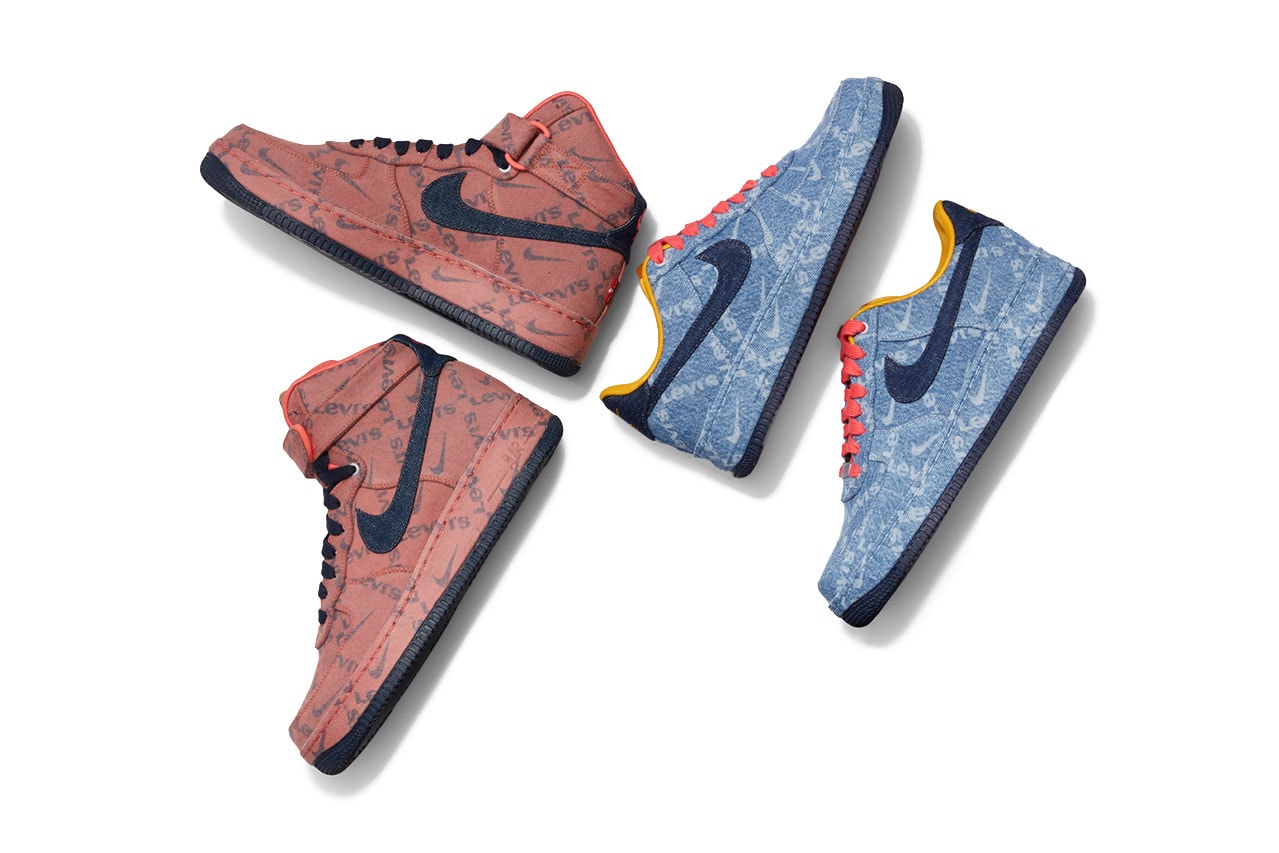 "Levi's by Nike" Air Force 1 Pack, Customization air max 90 drop release date website august 19 26 2019 available indigo sherpa leather trim fabric corduroy