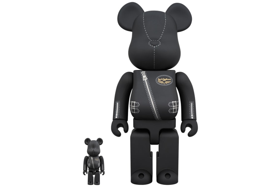 Medicom Lewis Leathers 1000% BE@RBRICK Bearbrick Black Leather In Hand NOT  OPEN