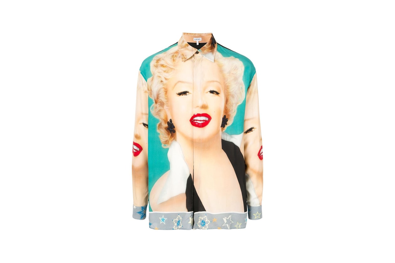 loewe marilyn monroe print button down shirt drake shop where to buy 