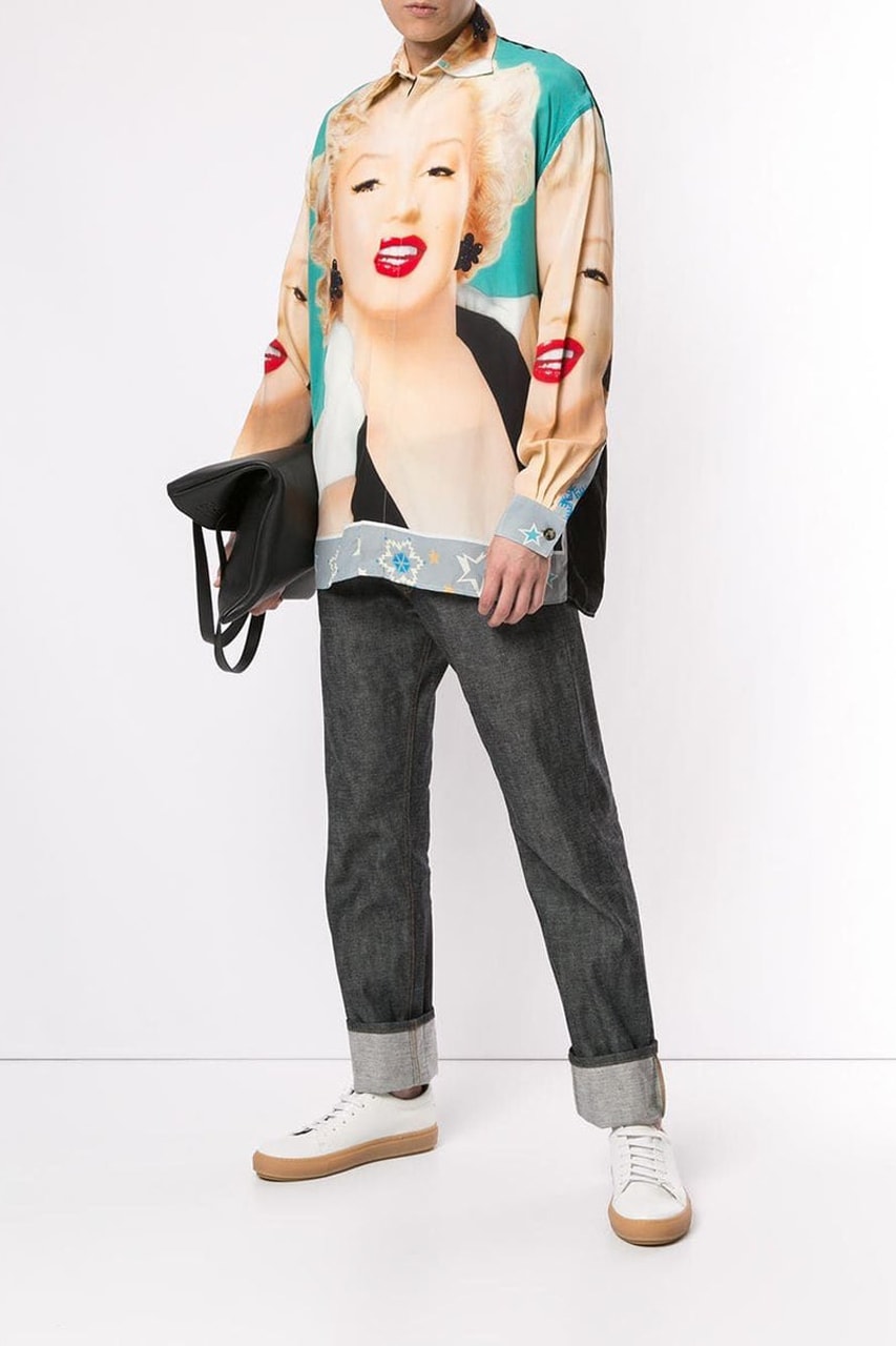 loewe marilyn monroe print button down shirt drake shop where to buy