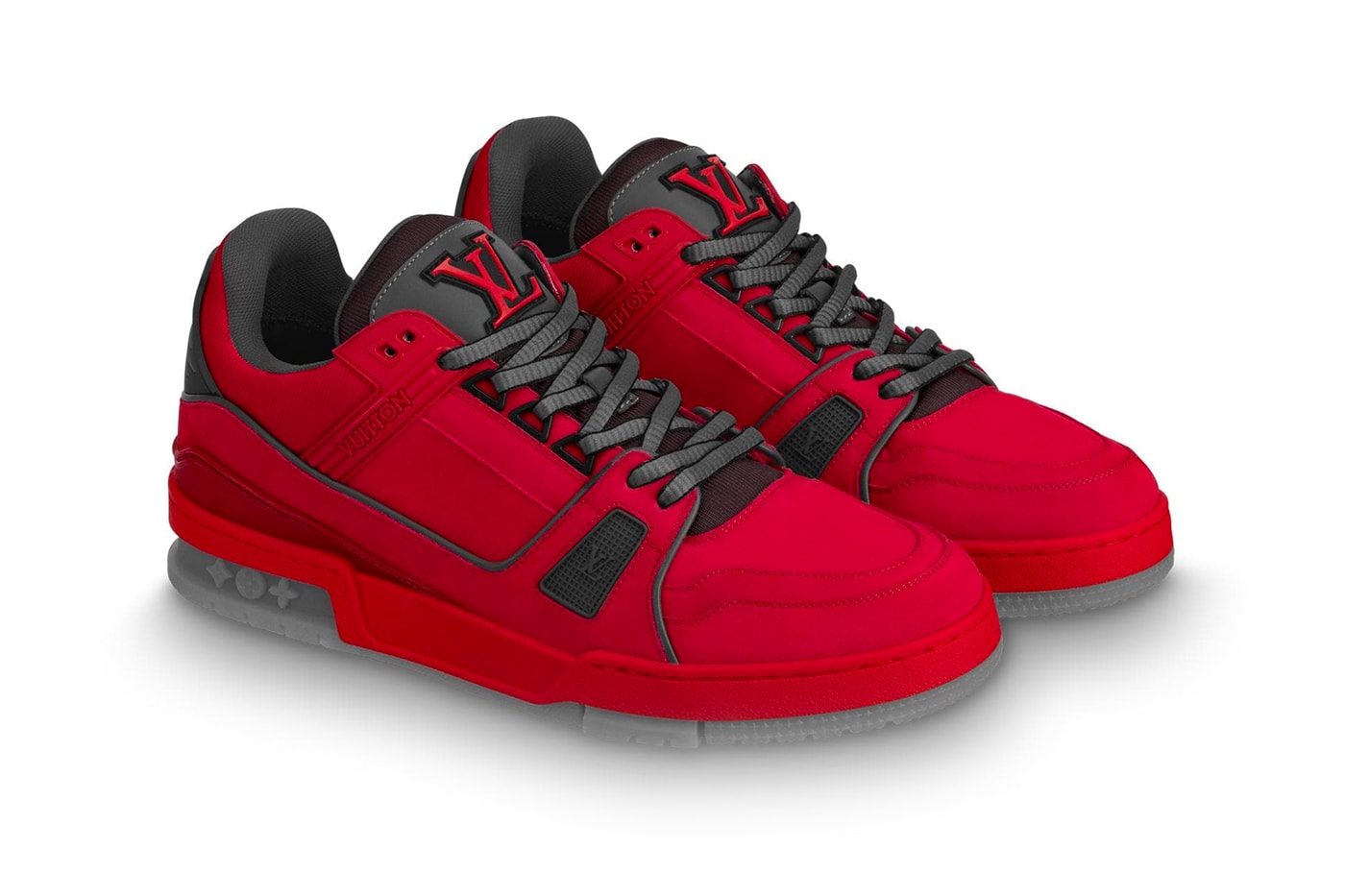 Louis Vuitton Drops Two Versions of LV 408 Sneakers rouge noir suede flannel calf leather low-top virgil abloh fall/winter 2019 buy now price release info