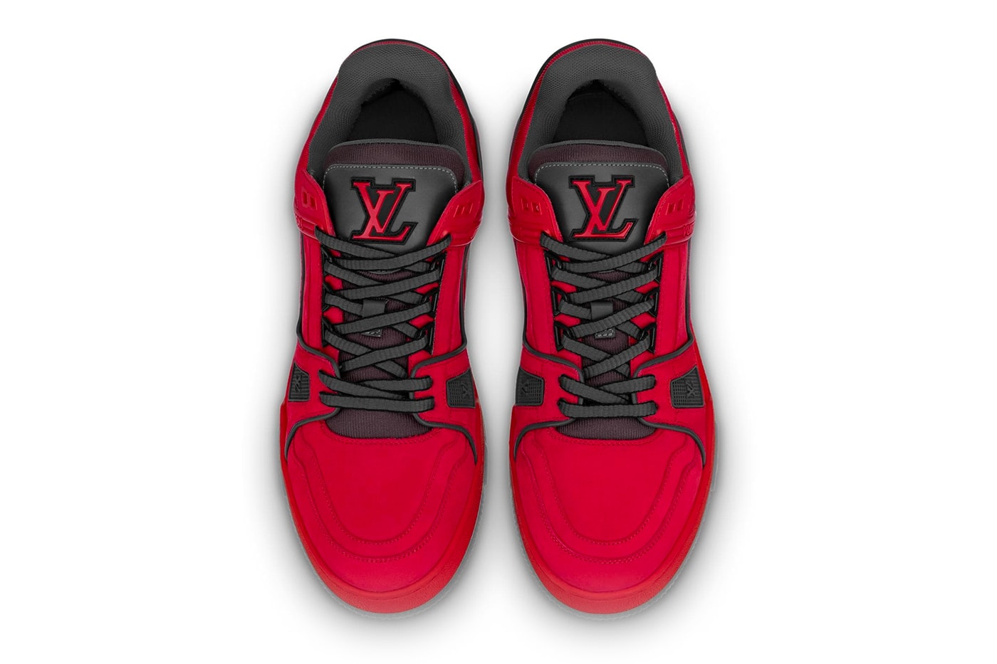 Louis Vuitton Drops Two Versions of LV 408 Sneakers rouge noir suede flannel calf leather low-top virgil abloh fall/winter 2019 buy now price release info 