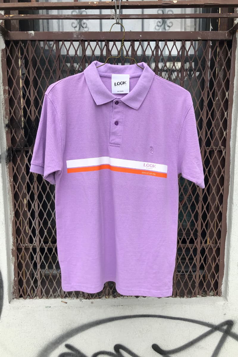 LQQK Studio Drop 19 t shirt polo hat mint white purple green ink can lqqk gel sticker pack dark plaid six panel cap streetwear logo motif minimal