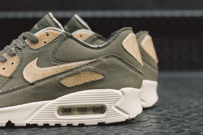 maharishi nike air max 90 maha olive colorway organic cotton release date pomegranate turmeric 