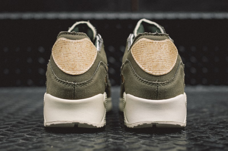 maharishi nike air max 90 maha olive colorway organic cotton release date pomegranate turmeric 