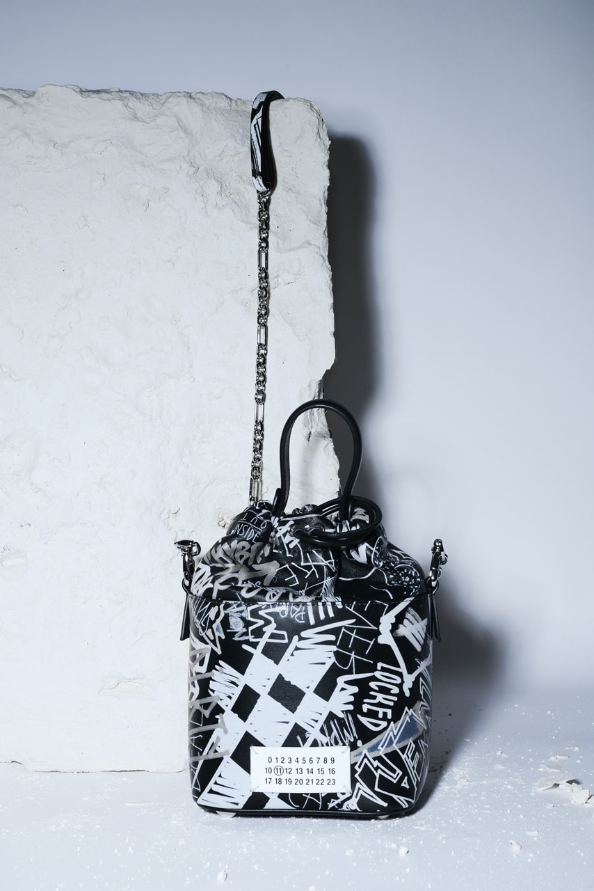 Maison Margiela Graffiti Capsule Collection Tabi Boots Bucket Bags Black White