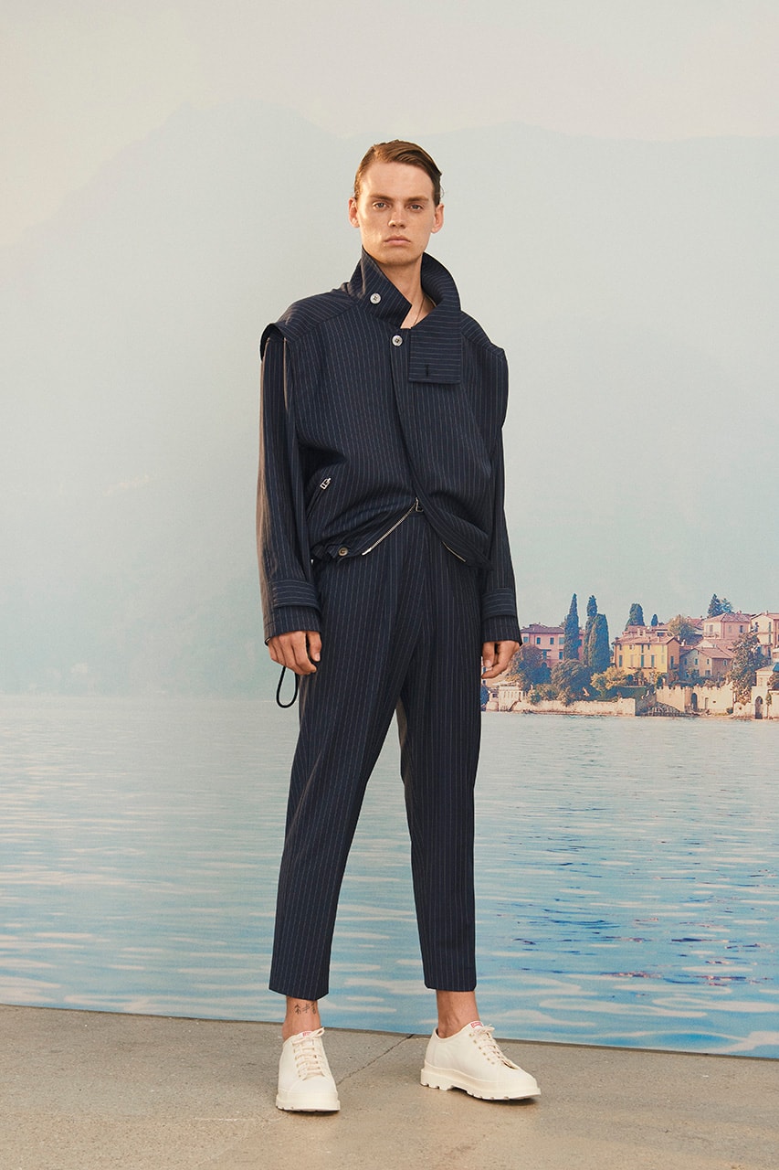 Martin Asbjørn Spring Summer 2020 SS20 Lookbook Collection Gallery Riviera Backdrop Menswear Clothing Tailoring Suits Relaxed Deconstructed Shorts Shirts Coats Bags