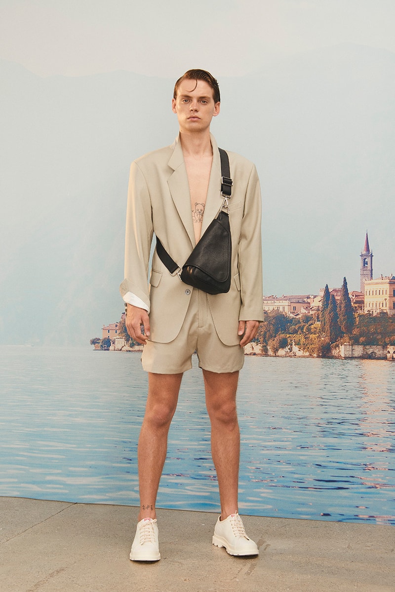 Martin Asbjørn Spring Summer 2020 SS20 Lookbook Collection Gallery Riviera Backdrop Menswear Clothing Tailoring Suits Relaxed Deconstructed Shorts Shirts Coats Bags