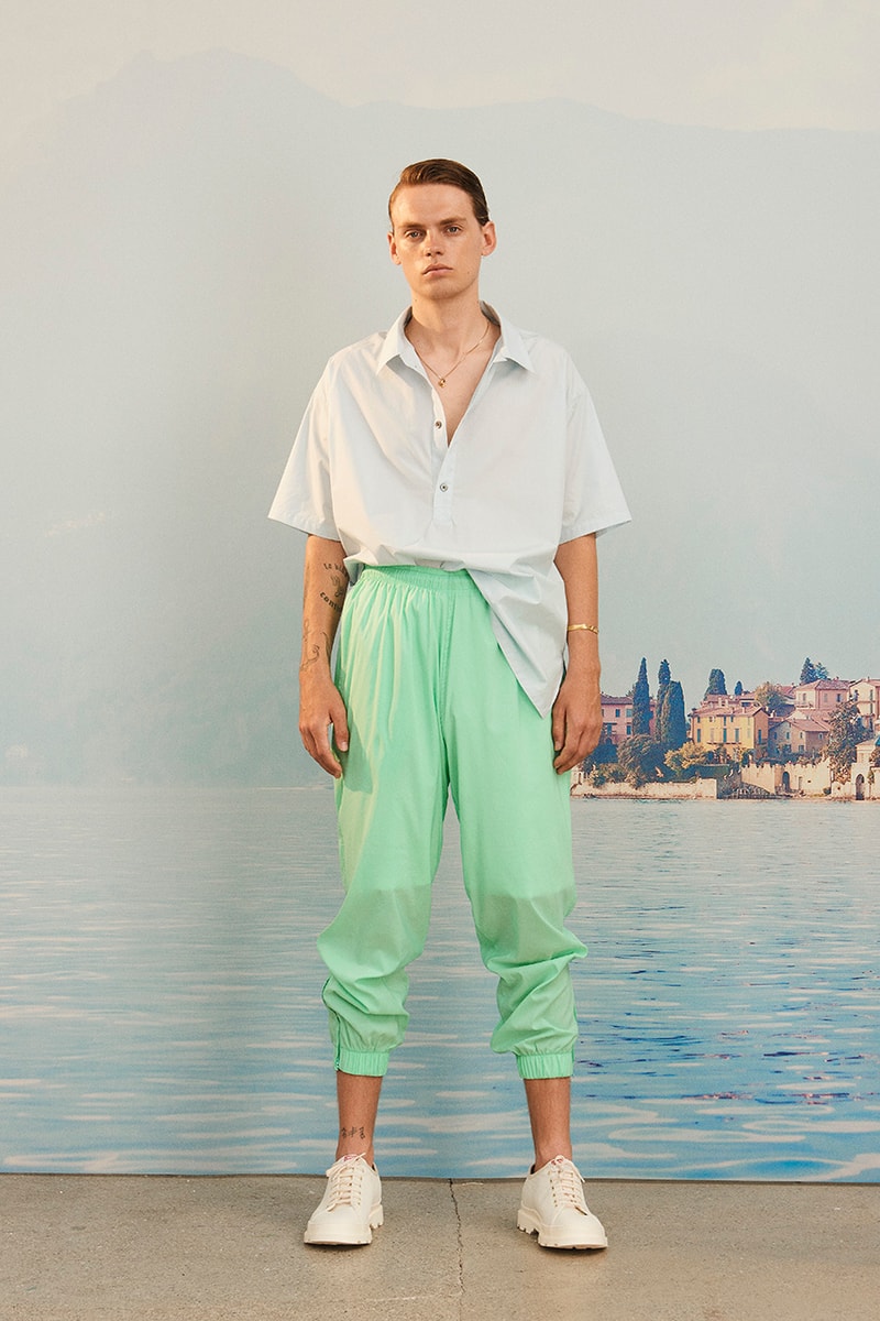 Martin Asbjørn Spring Summer 2020 SS20 Lookbook Collection Gallery Riviera Backdrop Menswear Clothing Tailoring Suits Relaxed Deconstructed Shorts Shirts Coats Bags
