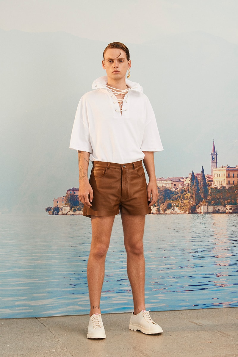 Martin Asbjørn Spring Summer 2020 SS20 Lookbook Collection Gallery Riviera Backdrop Menswear Clothing Tailoring Suits Relaxed Deconstructed Shorts Shirts Coats Bags