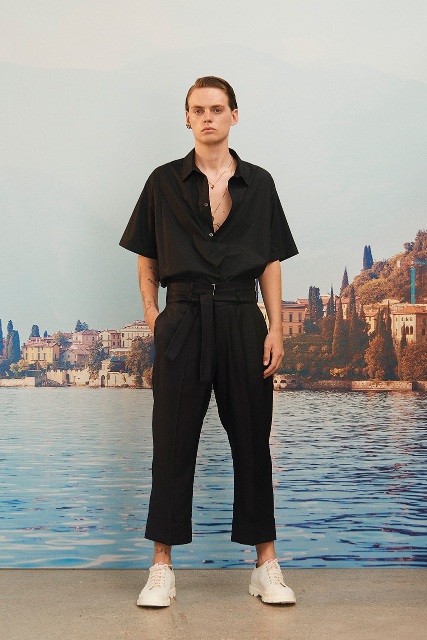 Martin Asbjørn Spring Summer 2020 SS20 Lookbook Collection Gallery Riviera Backdrop Menswear Clothing Tailoring Suits Relaxed Deconstructed Shorts Shirts Coats Bags