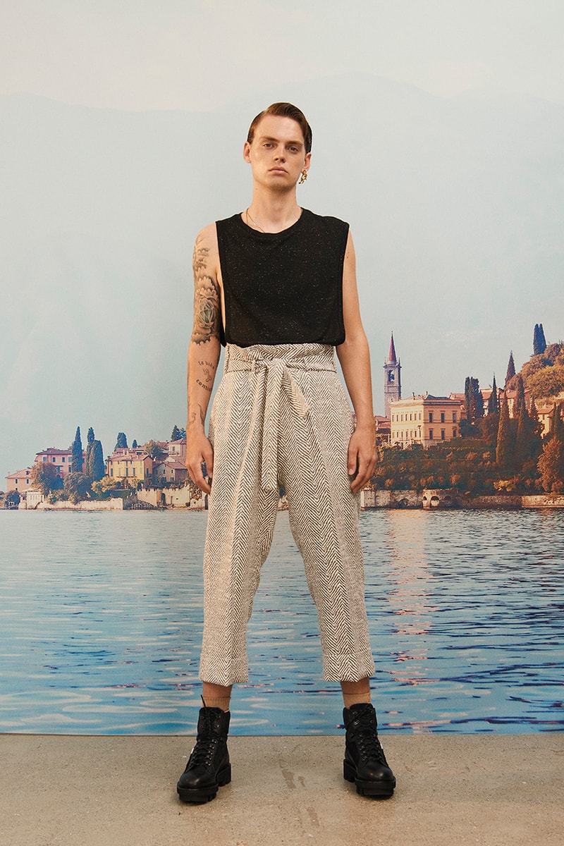 Martin Asbjørn Spring Summer 2020 SS20 Lookbook Collection Gallery Riviera Backdrop Menswear Clothing Tailoring Suits Relaxed Deconstructed Shorts Shirts Coats Bags