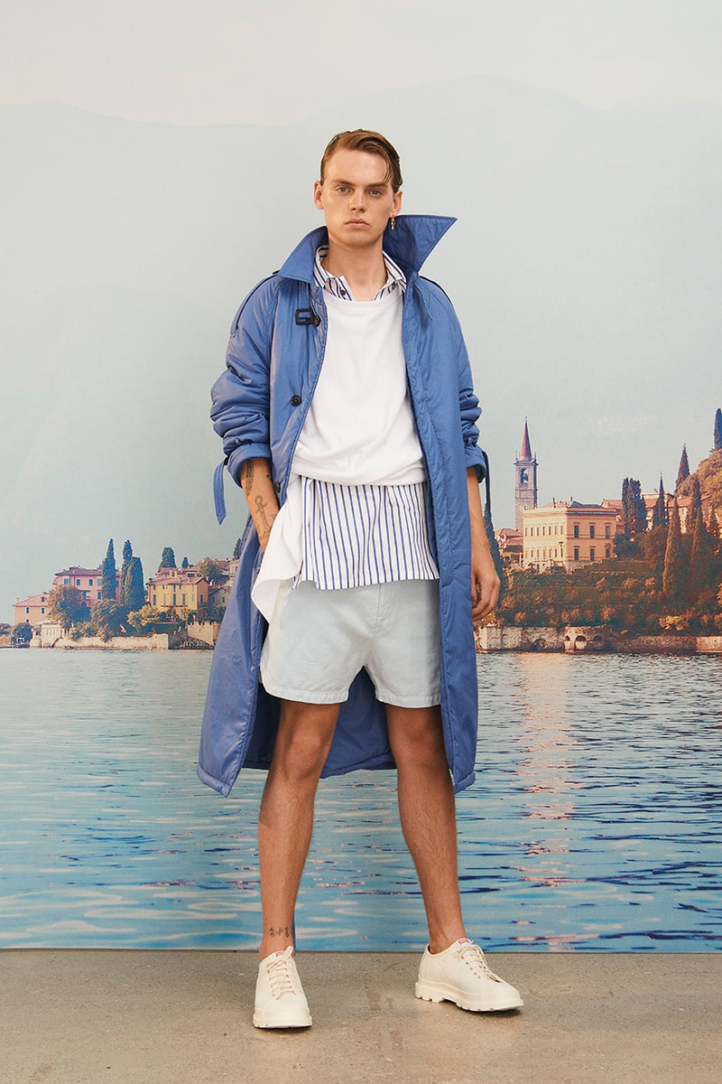 Martin Asbjørn Spring Summer 2020 SS20 Lookbook Collection Gallery Riviera Backdrop Menswear Clothing Tailoring Suits Relaxed Deconstructed Shorts Shirts Coats Bags
