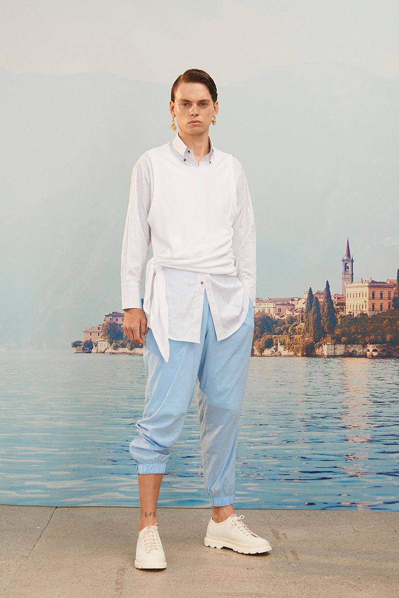 Martin Asbjørn Spring Summer 2020 SS20 Lookbook Collection Gallery Riviera Backdrop Menswear Clothing Tailoring Suits Relaxed Deconstructed Shorts Shirts Coats Bags