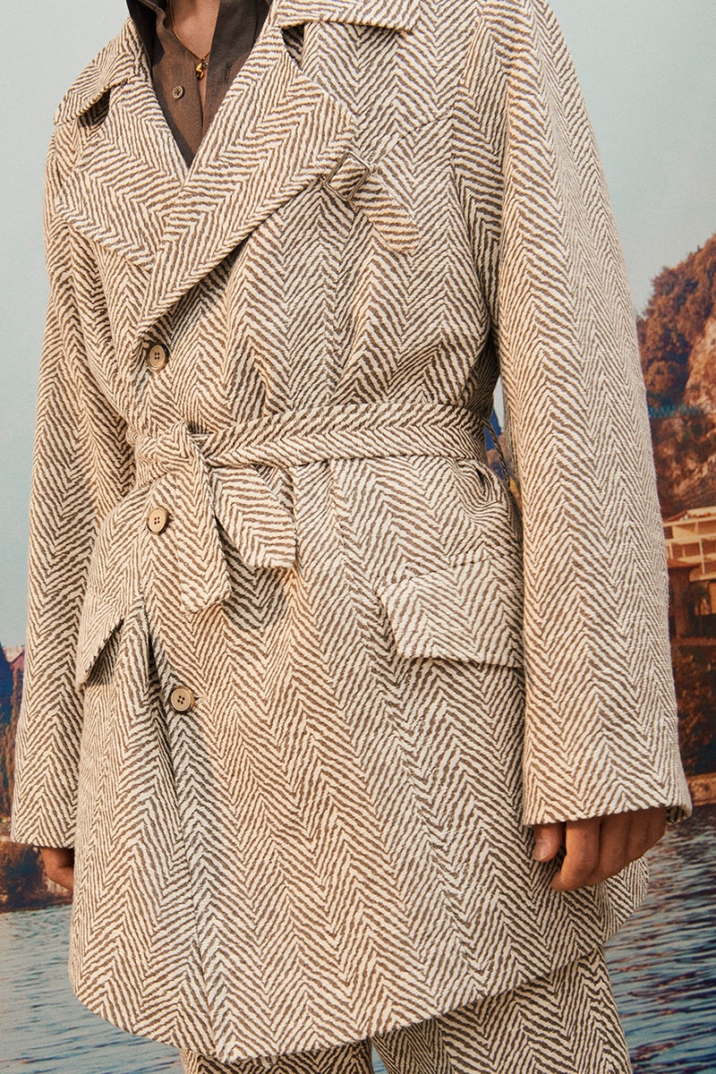 Martin Asbjørn Spring Summer 2020 SS20 Lookbook Collection Gallery Riviera Backdrop Menswear Clothing Tailoring Suits Relaxed Deconstructed Shorts Shirts Coats Bags